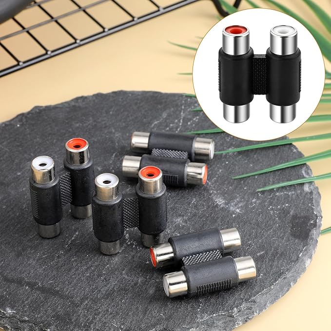 Adaptador RCA Hembra a Hembra Doble, 4 Piezas miniatura 6