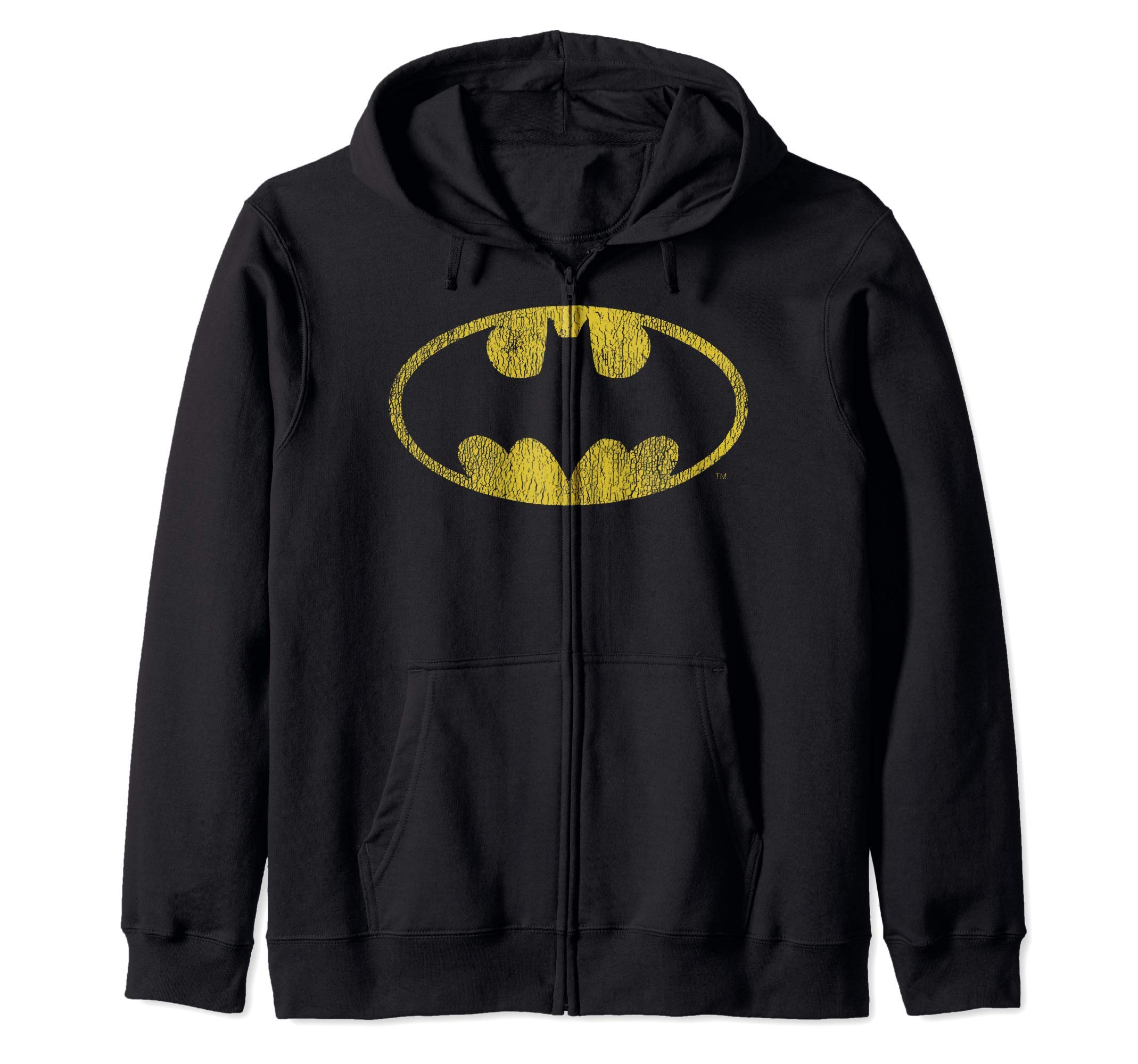 DC ComicsBatman Distressed Classic Logo Zip HoodieOEKO-TEX STANDARD 100