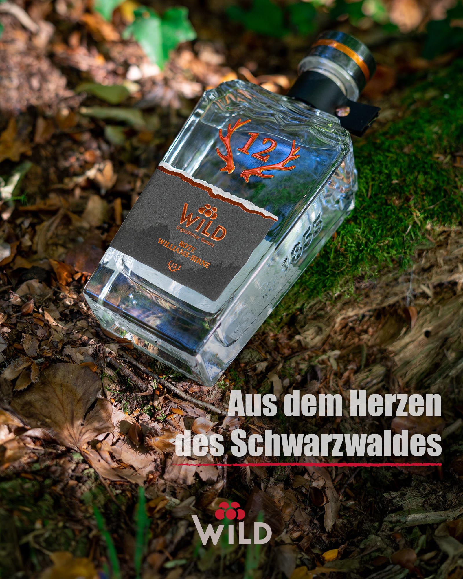 Brennerei Wild, Rote Williams-Birne, Fruchtig-frisch, 42% Vol., Intensives Birnenaroma, Dezente Zitrone-Ingwernote, Premium Qualität, Made in Germany