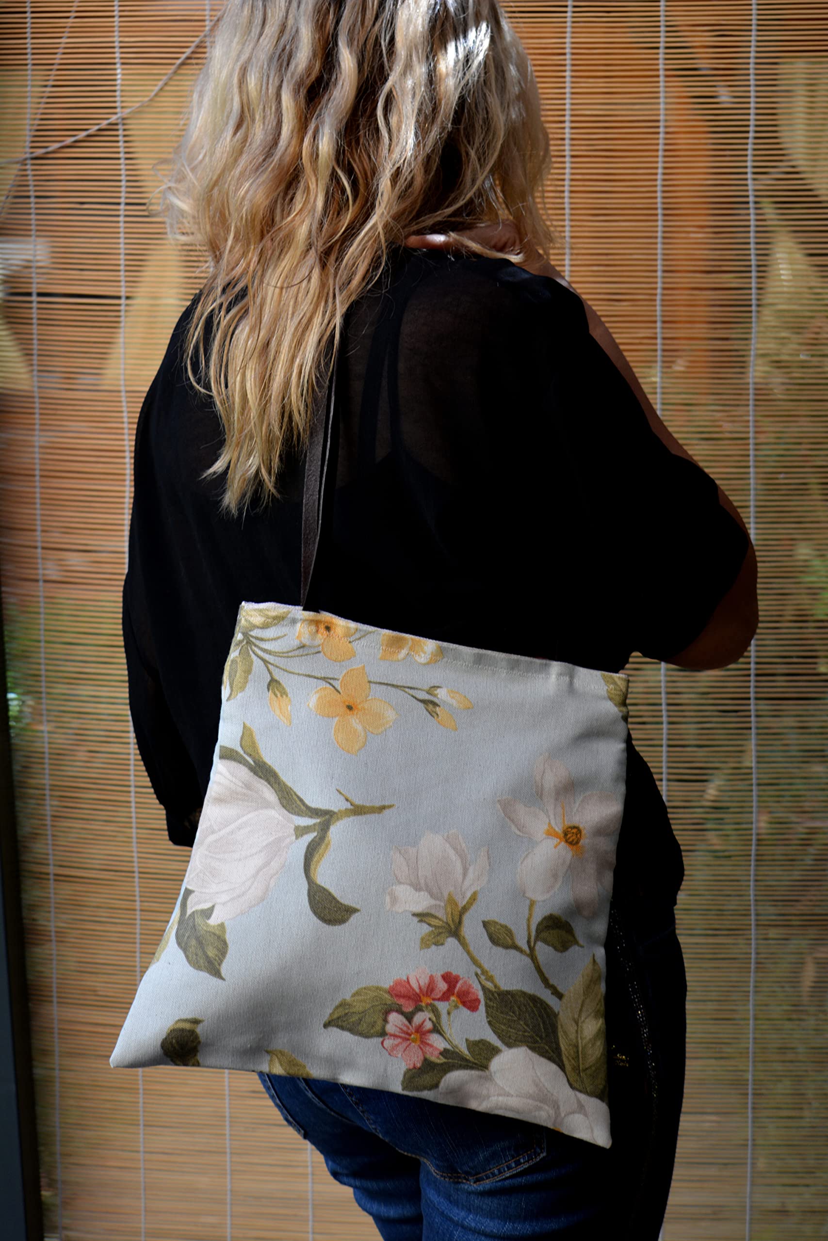 Bolso de hombro con cremallera para mujer. Bolso de tela.