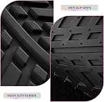 PIC AUTO Tapis de voiture, en aluminium rose-mélangé avec des tapis de voiture à bandes irisés pleine circonférence, matelas en caoutchouc universel pour voitures, camions & VUS, tout temps, non glissant, tapis d'intérieur facile à nettoyer