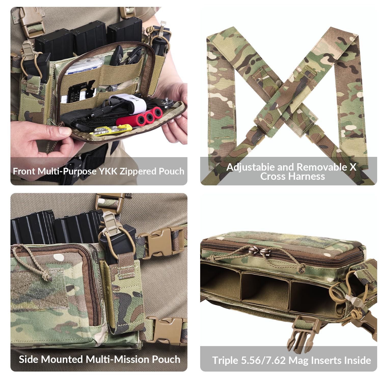 Taktische Brust Pack Utility Molle Hüfttaschen Chest Rig Outdoor