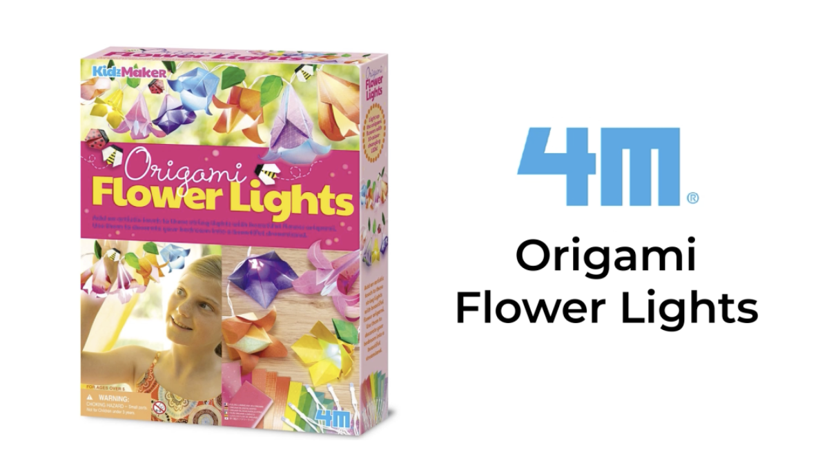 おりがみ Amazon.com: 4M KidzMaker Origami Flower Lights Kit for Kids Ages 8