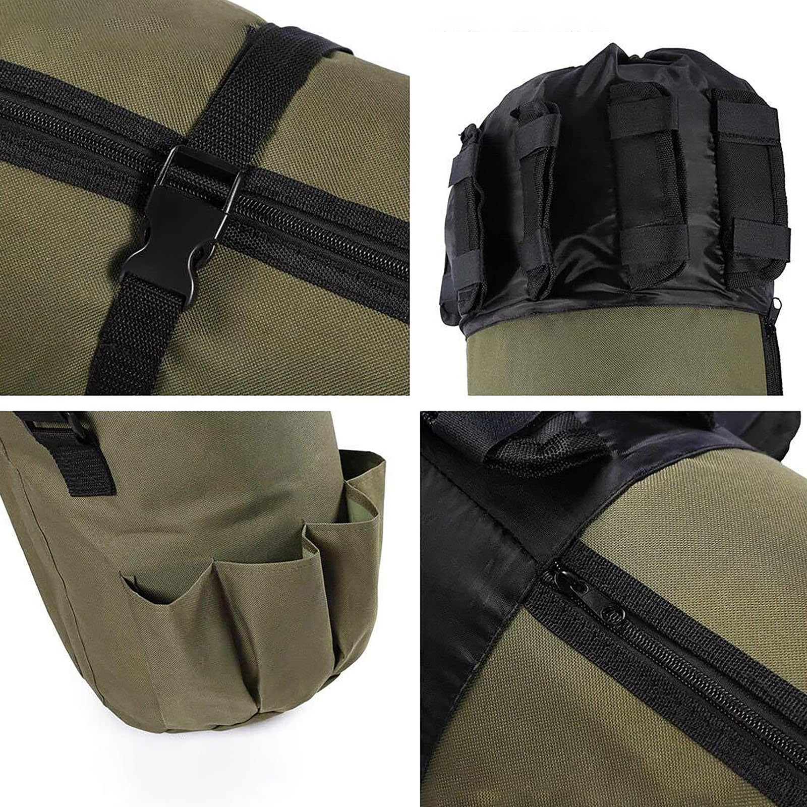 Sac Canne à Pêche Étanche Housse Pliante Grande Capacité Sangle Réglable Canne Moulinet