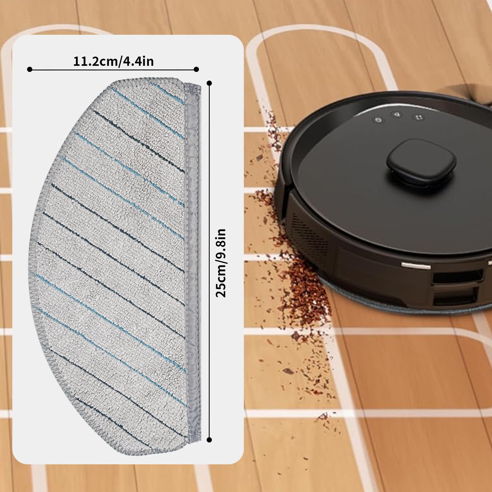 Lot De 4/10 Chiffons Lavables En Microfibre Pour Aspirateur