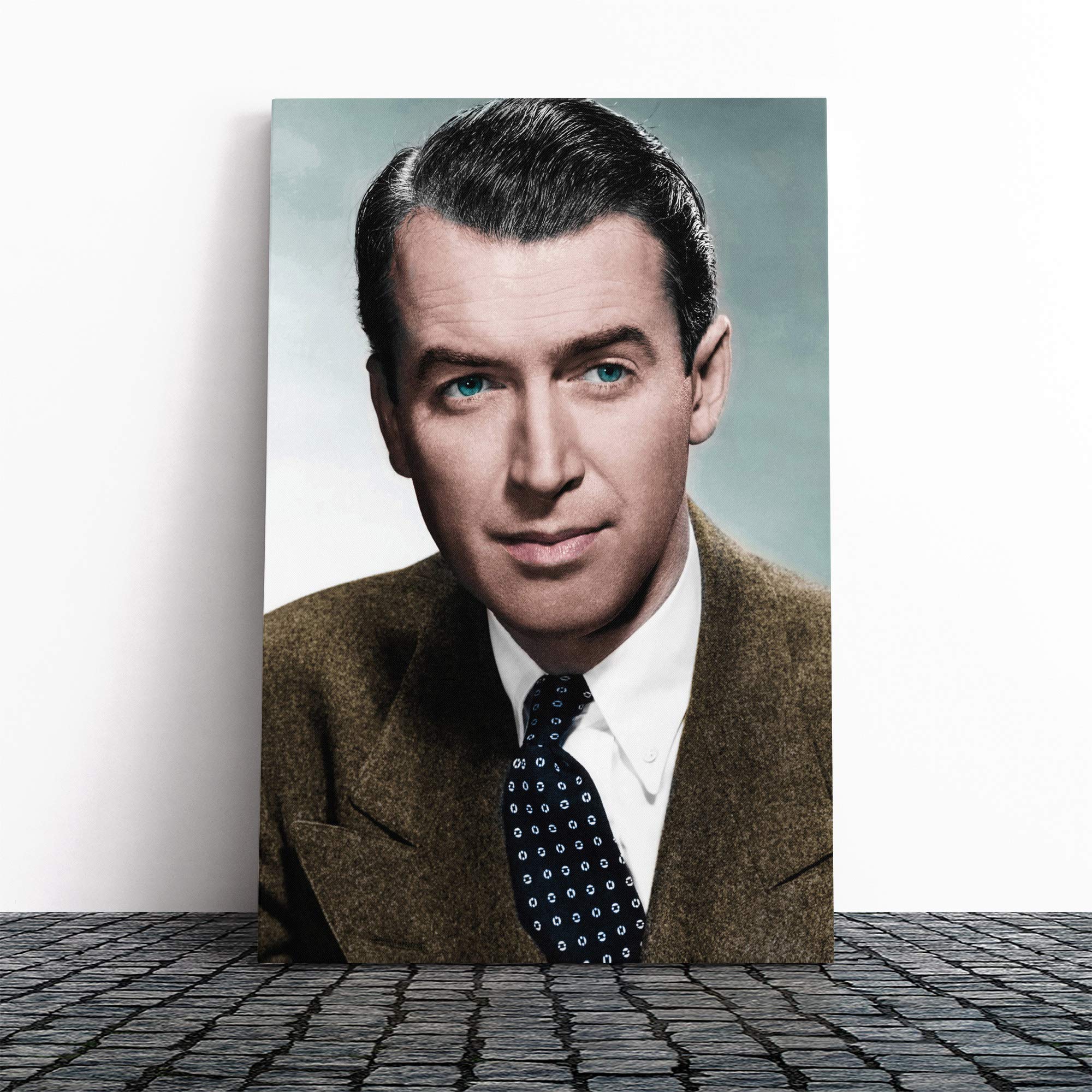 James Stewart Canvas Print | Gallery Wrapped 30mm Frame Wall Art | 20x14 inches | Ready to Hang | Modern Picture | Living Room Bedroom Lounge Office