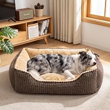 JOEJOY Indoor Dog Bed, Medium Size, Washable Dog Bed, Cushion for Dogs, Soft Comfortable Dog Bed, 76 x 61 x 23 cm