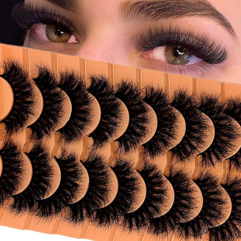 Cílios postiços VOCOAK de fibra vegetal, curvatura D, 18 mm, efeito gatinho, tira fina e flexível