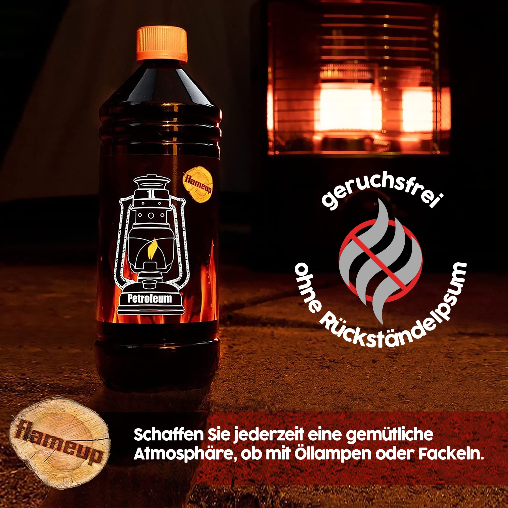 Flameup Petroleum Für Heizung, Ofen & Lampen – Rein, Geruchsfrei & Made In Germany – Als Reiniger Für Ketten & Messing – In 1L Bis 24L Flaschen