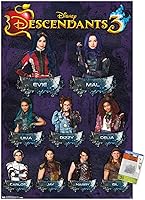 Vista 8 de Trends International Disney Descendants 3 - Póster de pared de cuadrícula, 22.37 x 34.00 pulgadas, paquete de póster y alfiler