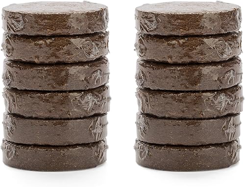 Tierra para macetas para plantas de interiorexterior, se expande para adaptarse a macetas de 3 y 4 pulgadas, paquete de 24 Tierra para macetas para plantas de interiorexterior, se expande para adaptarse a macetas de 3 y 4 pulgadas, paquete de 24