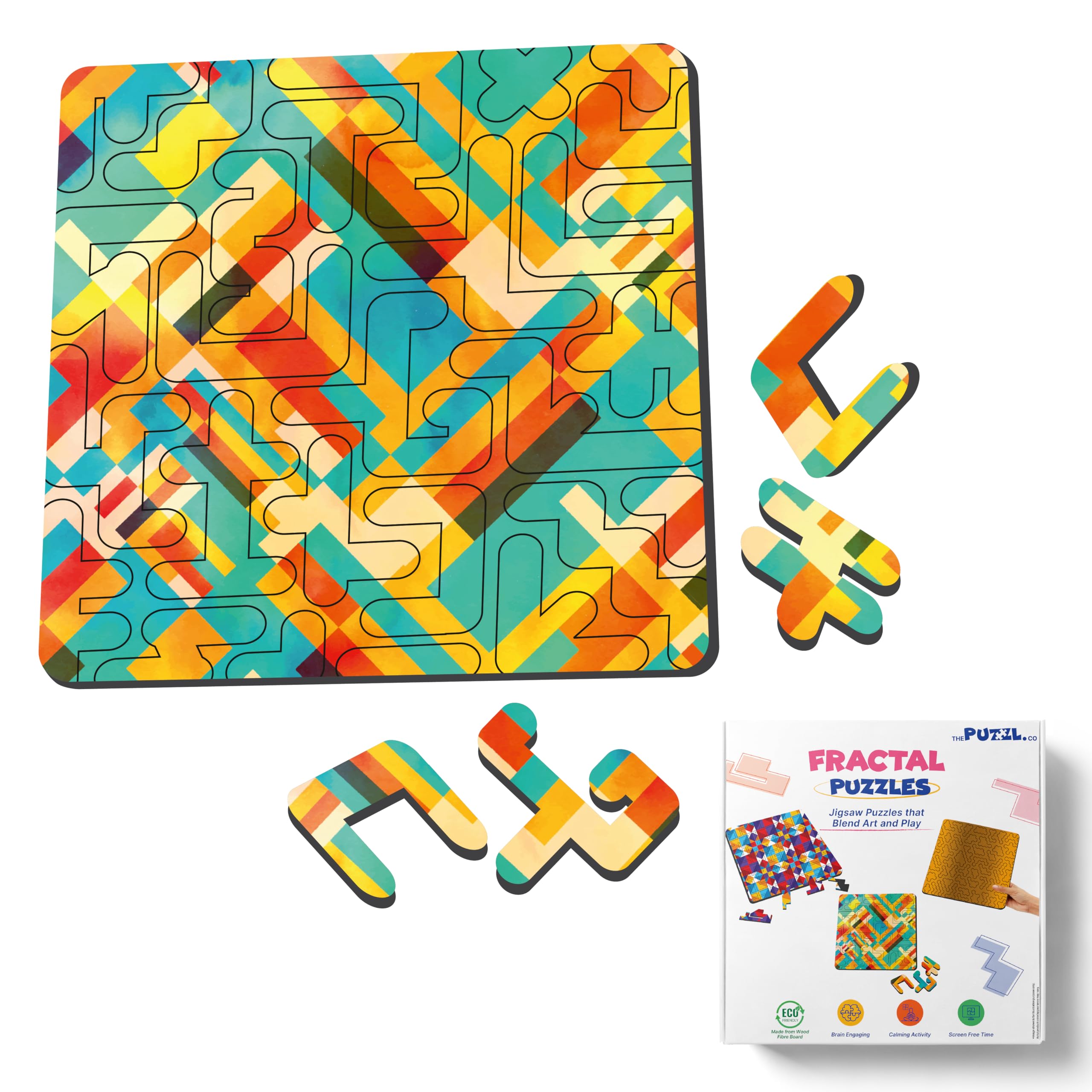 See full amazon price history chart for The Puzzl Co-Jigsaw Fractal Puzzle for Kids 5+ Yrs, 40 Pieces, Intricate Patterns, UV Printed, Pine MDF, Laser Cut, Wooden Stand, Educational & Challenging, Durable, Child-Safe The Puzzl Co-Jigsaw Fractal Puzzle for Kids 5+ Yrs, 40 Pieces, Intricate Patterns, UV Printed, Pine MDF, Laser Cut, Wooden Stand, Educational & Challenging, Durable, Child-Safe (B0DFMWQVBP) Amazon Price History, Amazon Price Tracker