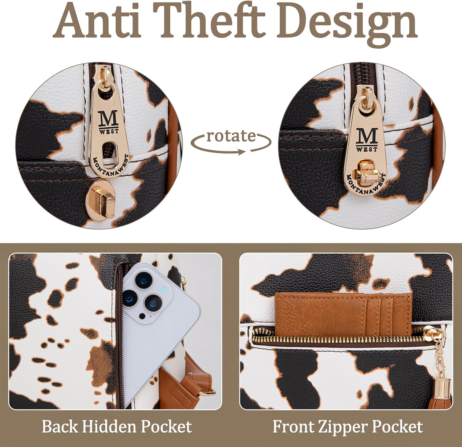 Montana West Mini Backpack Purse for Women Anti Theft Backpacks with Secured Zipper and Tassel