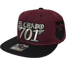 Mexico EL Chapo 701 Silver LA Barba AL LADO AL OTRO LADO HAT 3 Logos Maroon Black Snapback