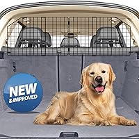 Petboda Foldable Adjustable Dog Car Barrier for SUV Trunk - Heavy-Duty Pet Cargo Gate Divider Keeps Dogs in Back (Patent Design)