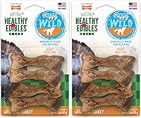 Vista 11 de Nylabone Healthy Edibles WILD - Golosinas masticables naturales de larga duración con sabor a pavo para perros, pequeños/regulares (4 unidades)