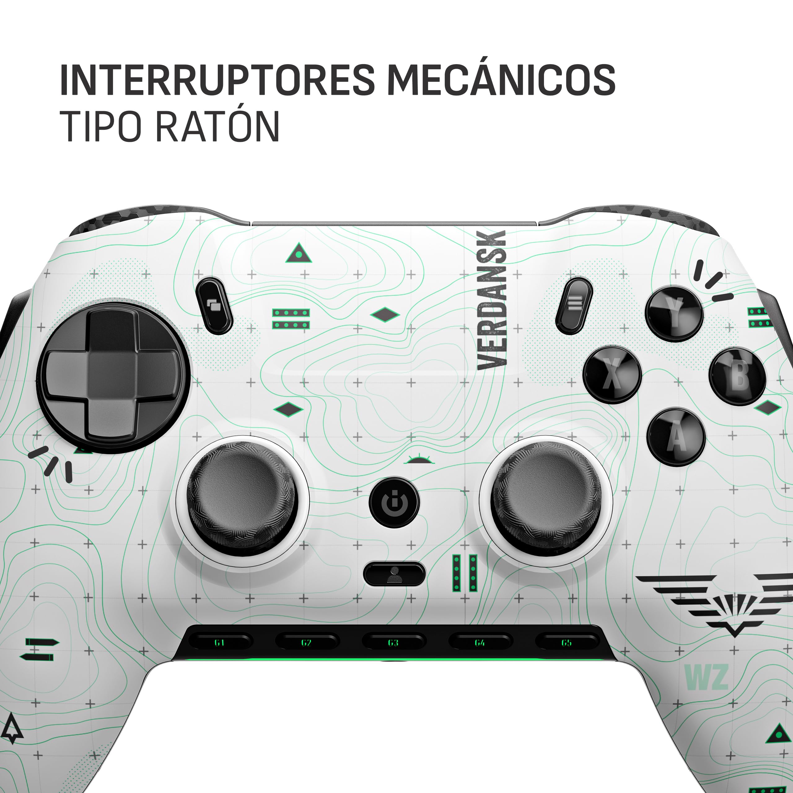 Scuf ENVISION PRO V1 (2023) COD Warzone (Light) Wireless Controlador para Juegos de PC - Cinco Teclas G Reasignables, Paletas Traseras Reasignables, Disparadores Instantáneos, Compatible con iCUE
