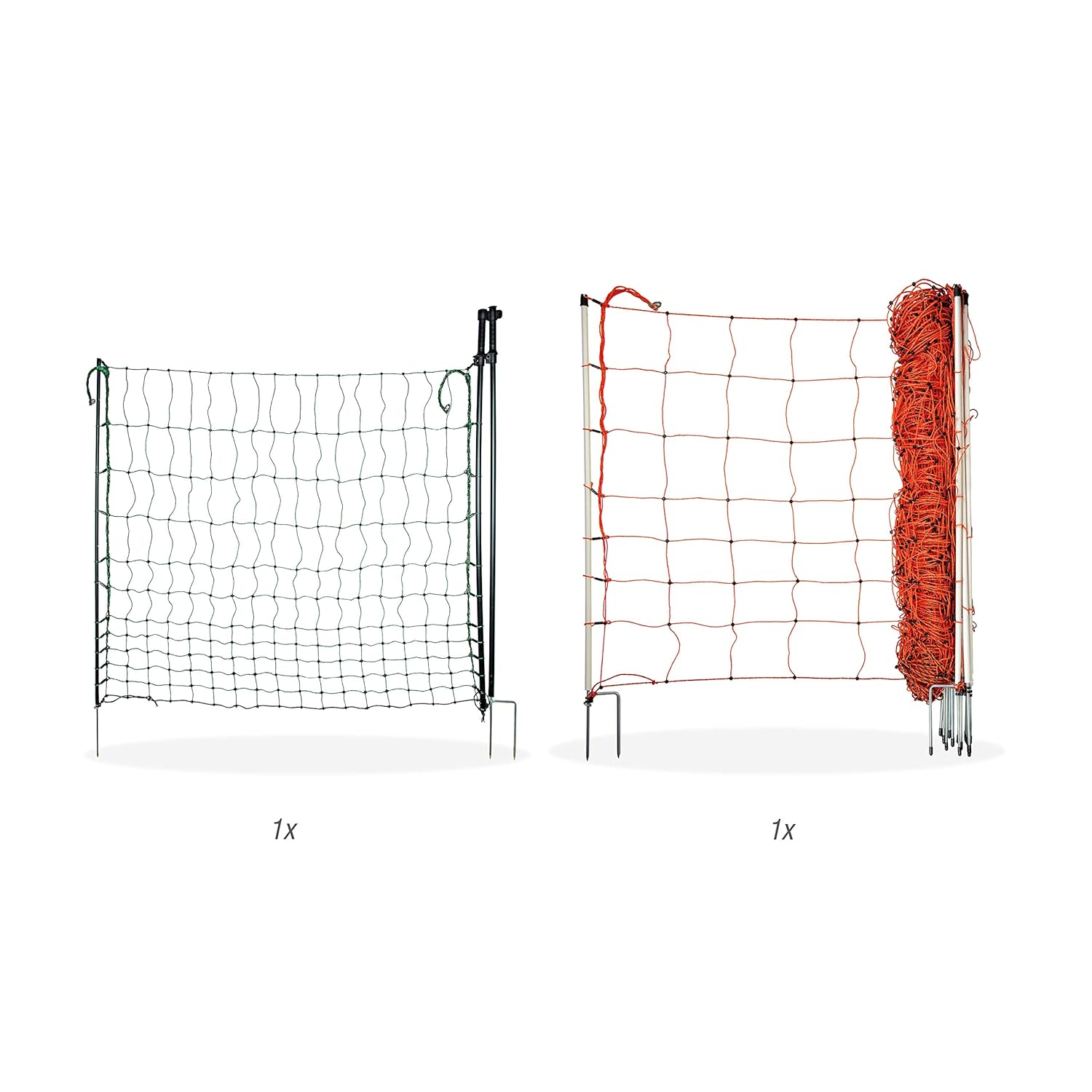 Horizont Schafnetz Wolfsabwehr 120cm - Elektrozaun Mit Doppelspitze 50m