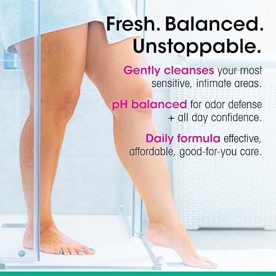 vH essentials, Ph Balanced Daily Feminine Wash, Tea Tree Oil & Prebiotic, 6, Fl Oz, (Pack Of 1) 54306 Clear