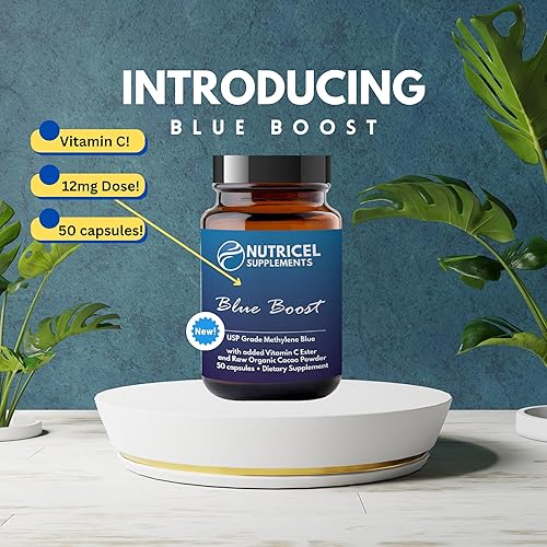 Miniatura 2 de Nutricel Supplements Azul de metileno (grado USP) Suplementos de grado farmacéutico, forma de cápsula, con éster de vitamina C añadido para mayor