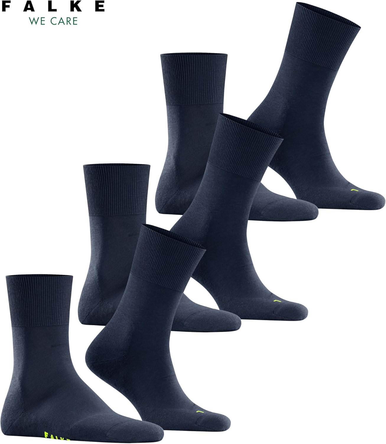 FALKE Unisex Run 3-Pack Socks, Breathable, Skin-Friendly, Cotton, 3 Pairs