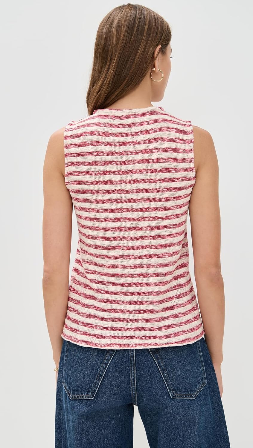 Madewell Women's Crew Neck Sweater Vest in Stripe - Image 4
