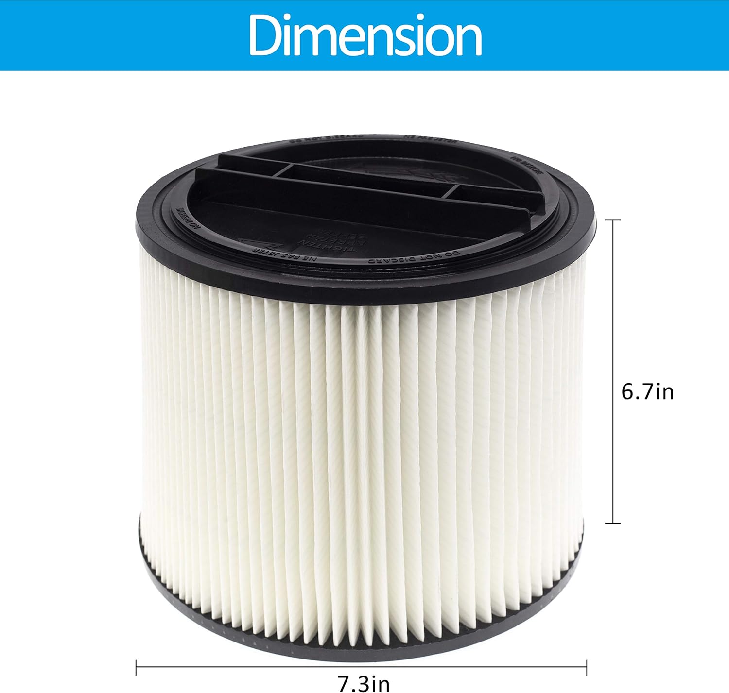 Wocase 90304 Cartridge Filter Replacement, Compatible with Shop-Vac Shop Vac 90304, 90350, 90333, 903-04-00, 9030400, 90595, 5 Gallon Up Wet/Dry Vacuum Cleaners - - 