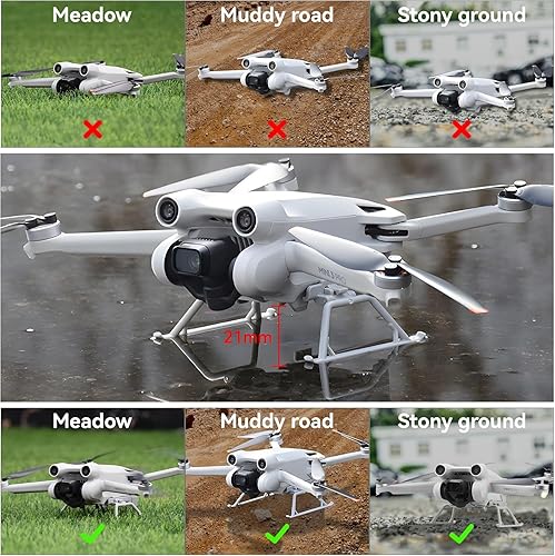 Miniatura 3 de Mini 3  Mini 3 Pro Tren de aterrizaje Pierna de extensión de liberación rápida plegable para accesorios de drones DJI Mini 3 Series