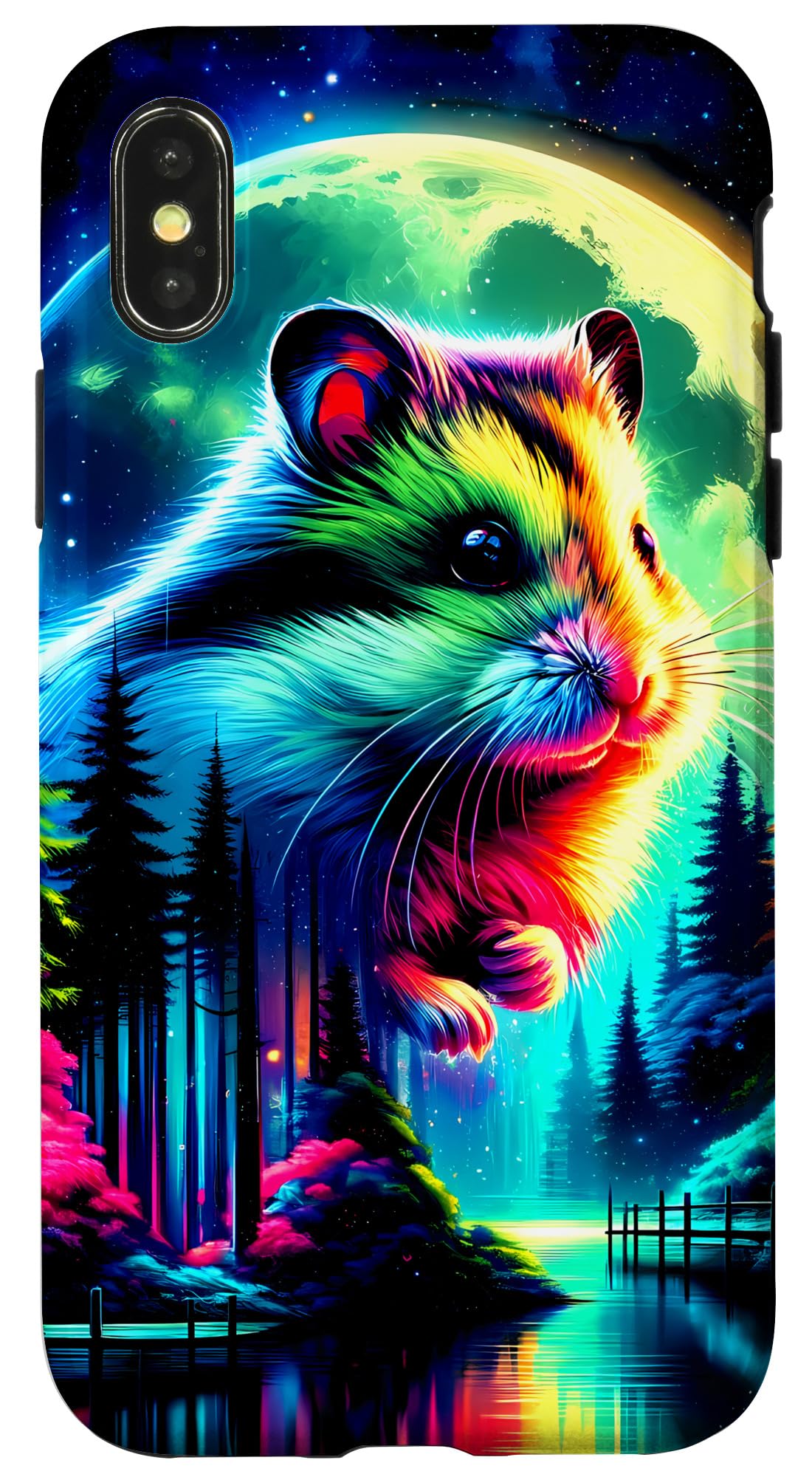 Amazon.co.jp: iPhone X/XS カラフル ハムスター スピリット 動物