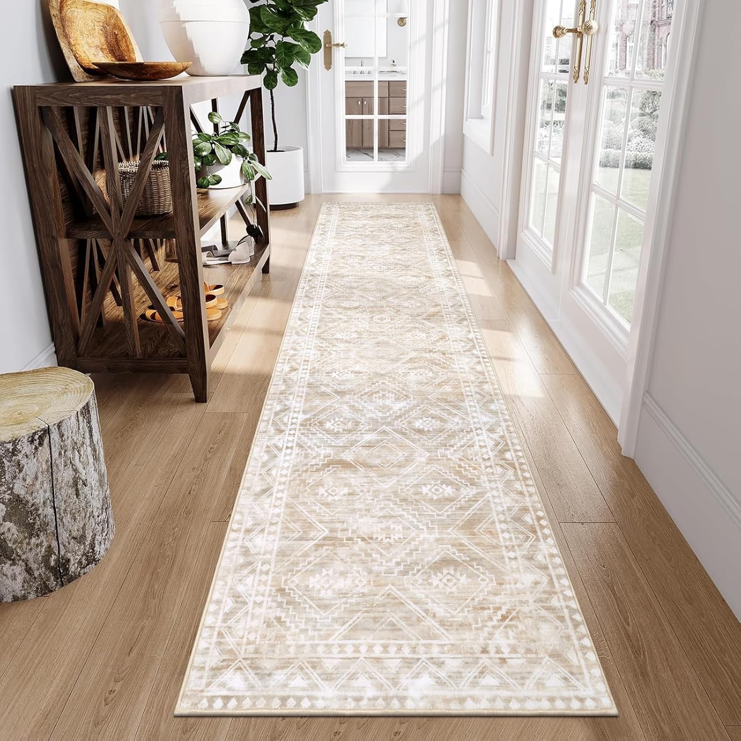 Amazon.com: Vaukki Hallway Runner Rug, Soft Low Pile Laundry Rug Runner ...