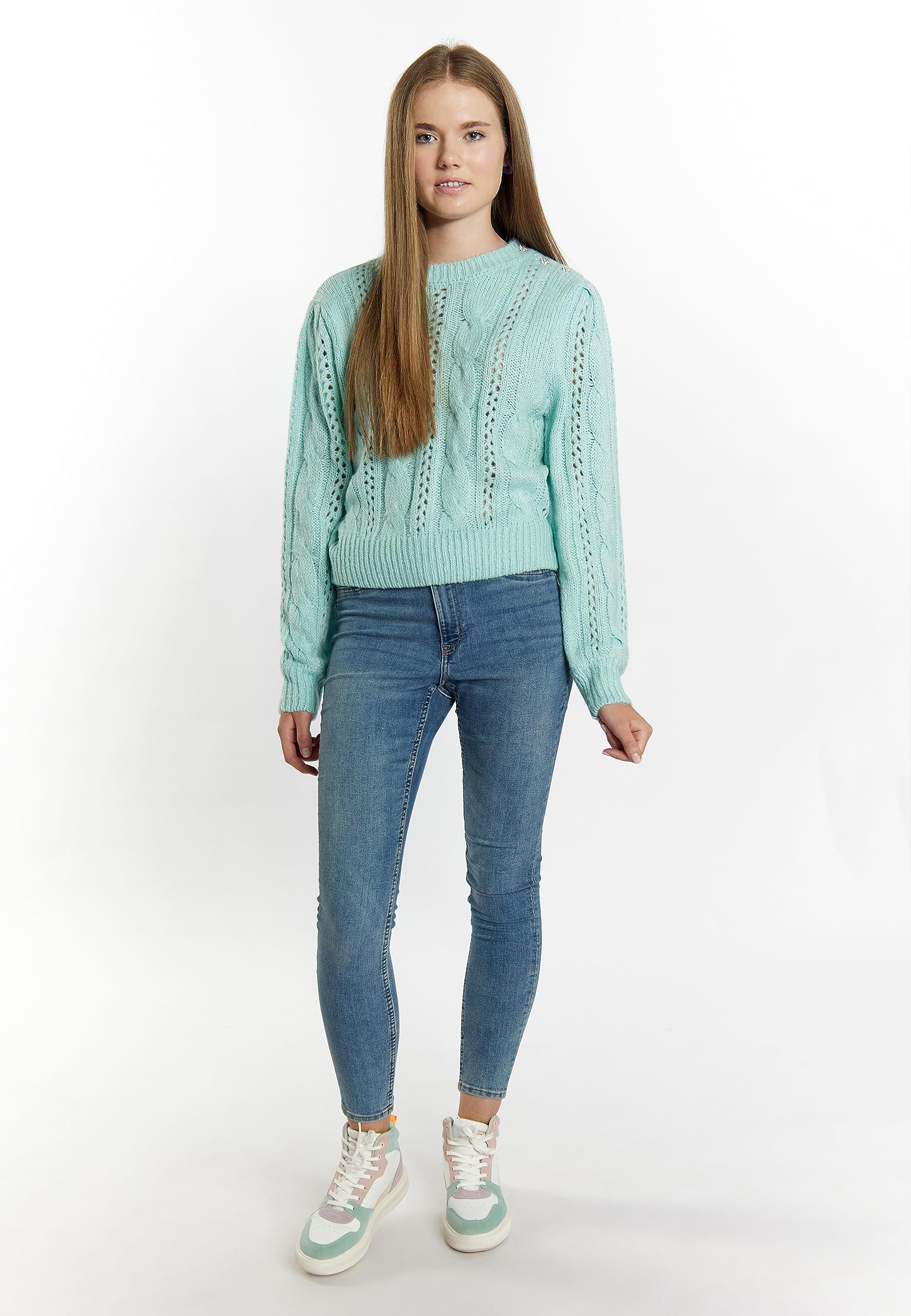 myMo Maglione Lavorato a Maglia Donna