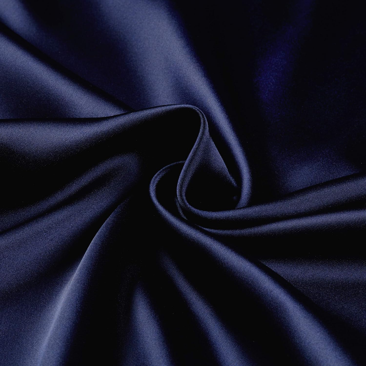 Monaco Stretch Duchess Satin Navy Blue, Fabric by the Yard