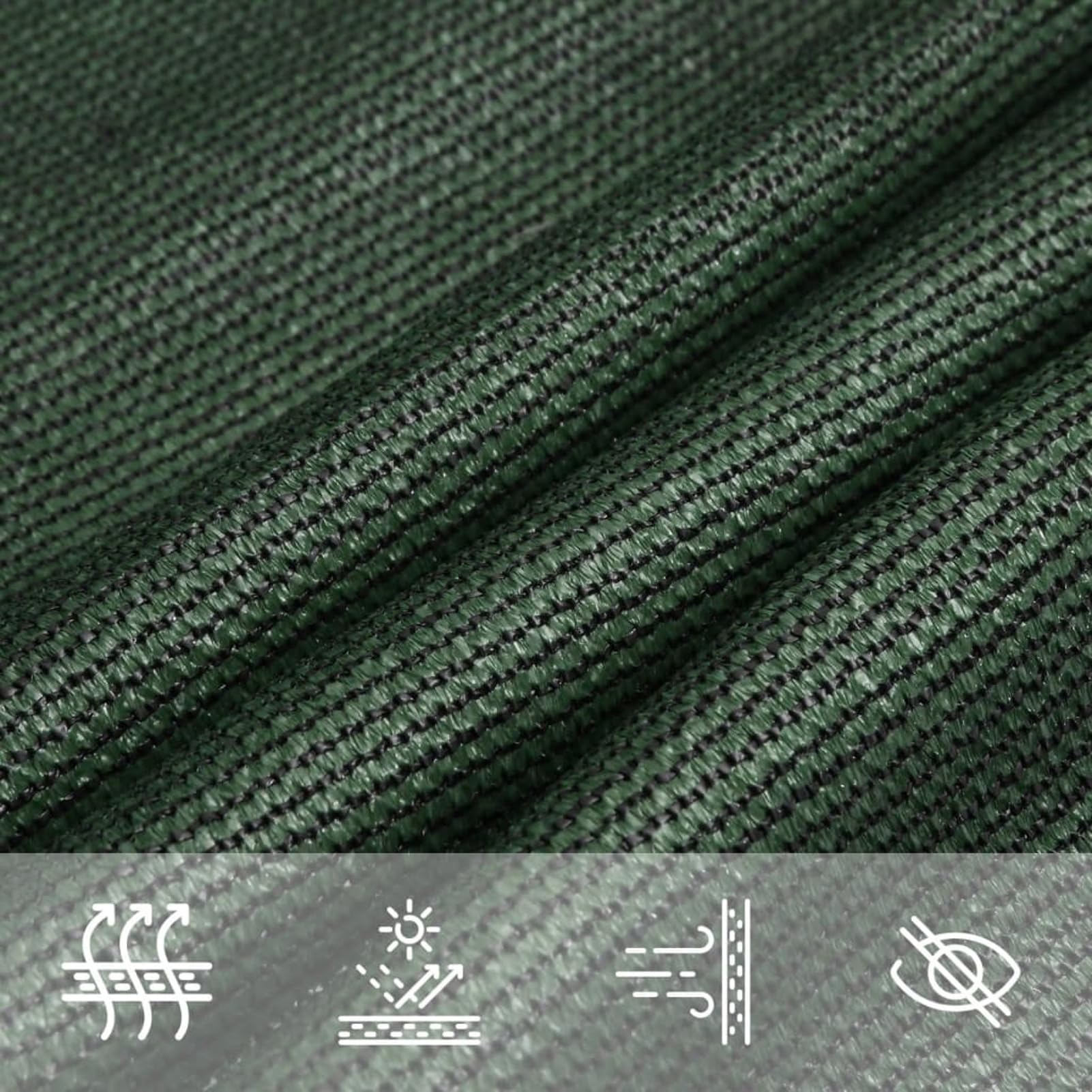 Vela Parasole 160 g/m² Verde Scuro 2x2,5 m in HDPE,Vela Parasole,Vele Parasole da Giardino,Tenda a Vela Parasole,Respirante,Impermeable,Anti UV-311446