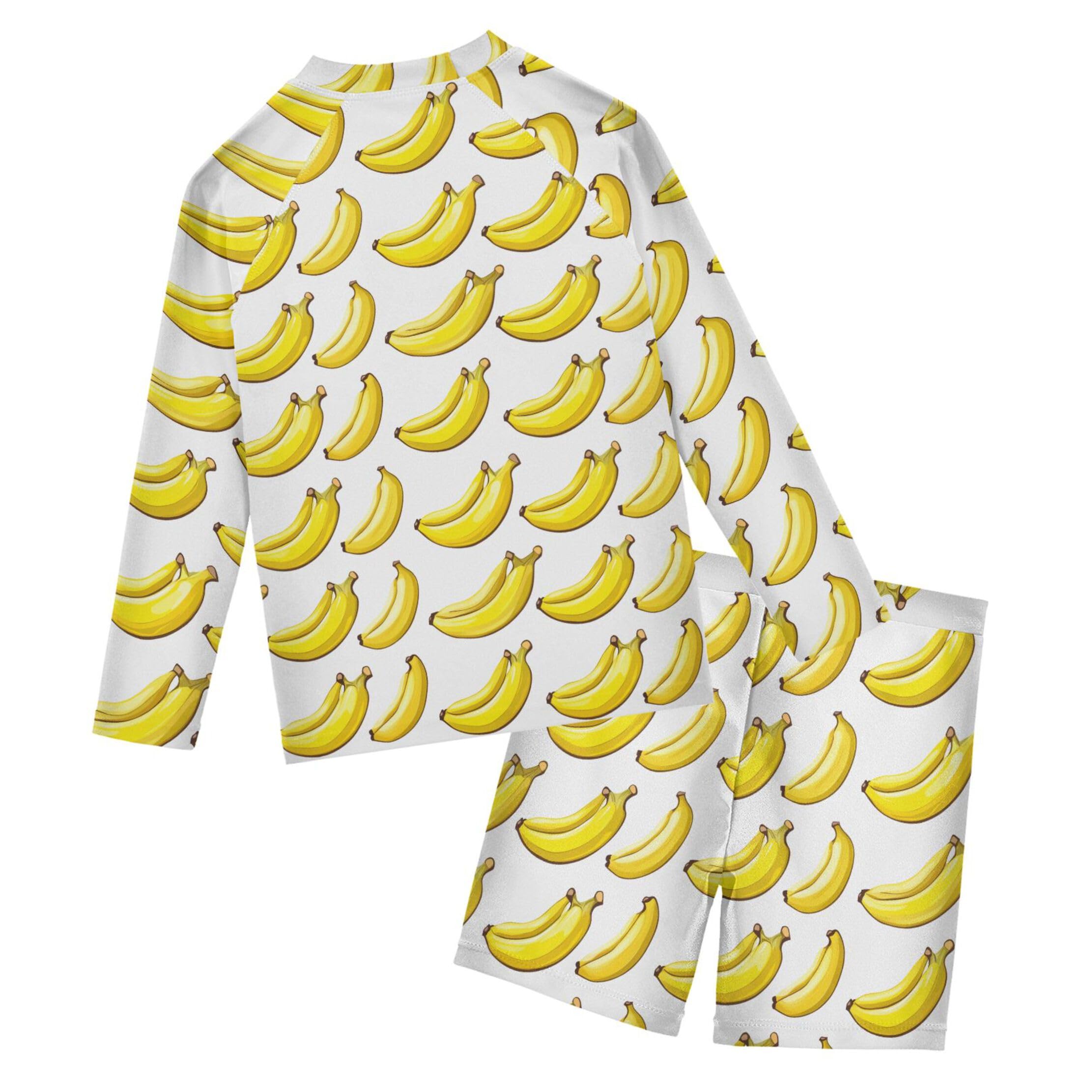 Banana Fruit Toddlers and Baby Boys' Swimsuit Trunk and Rashguard Set B0403905