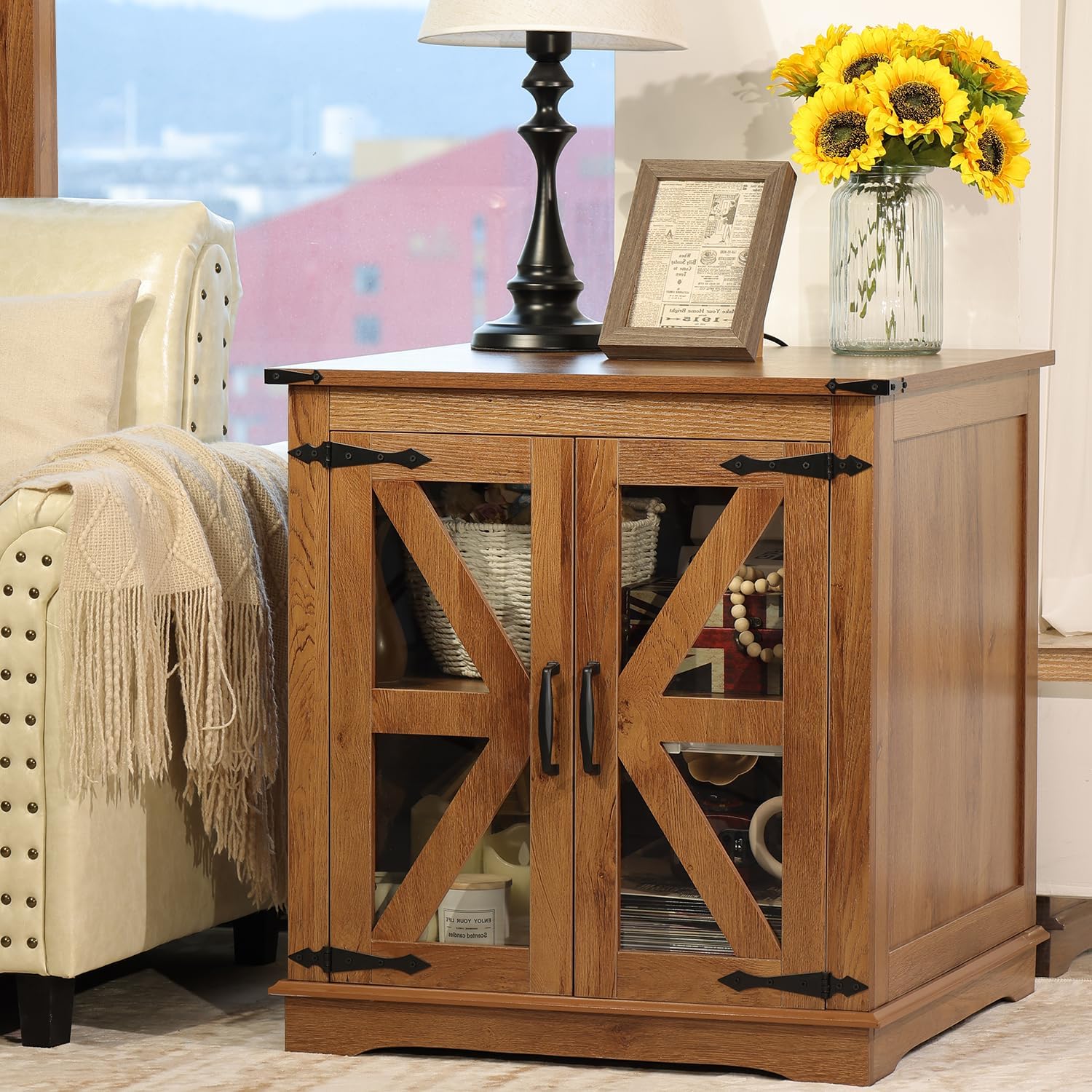 Amazon.com: Beroxii Farmhouse End Table, 24