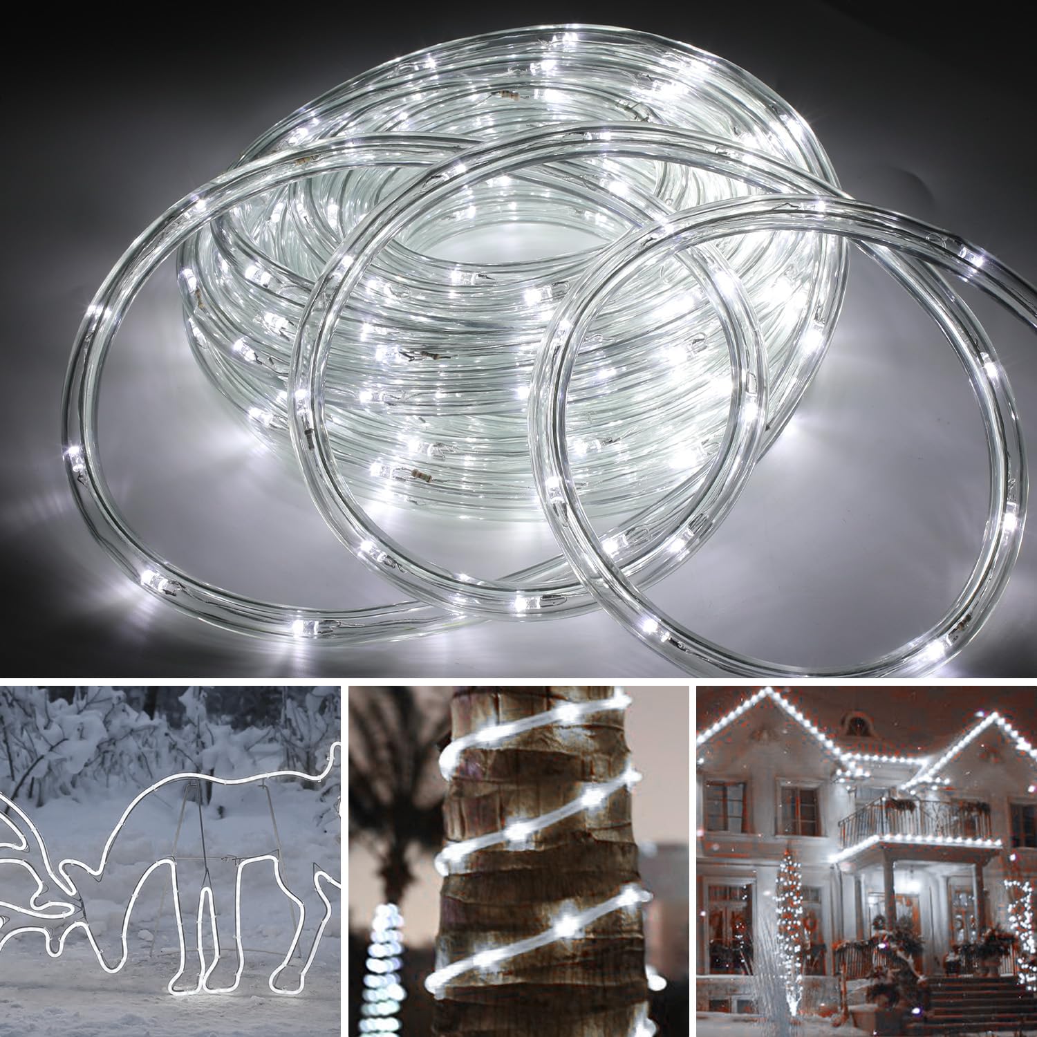 50M Kaltweiß Lichterschlauch Aussen Innen, LED Schlauch Außen Lichtschlauch mit Timer und 8 Modi, Lichterkette für Garten Party Hochzeit Weihnachten Deko, 1200 LEDs | 1200 LEDs,8 Lichtmodi,6-Std.-Timer,Speicherfunktion,flexibler PVC-Schlauch,für innen und