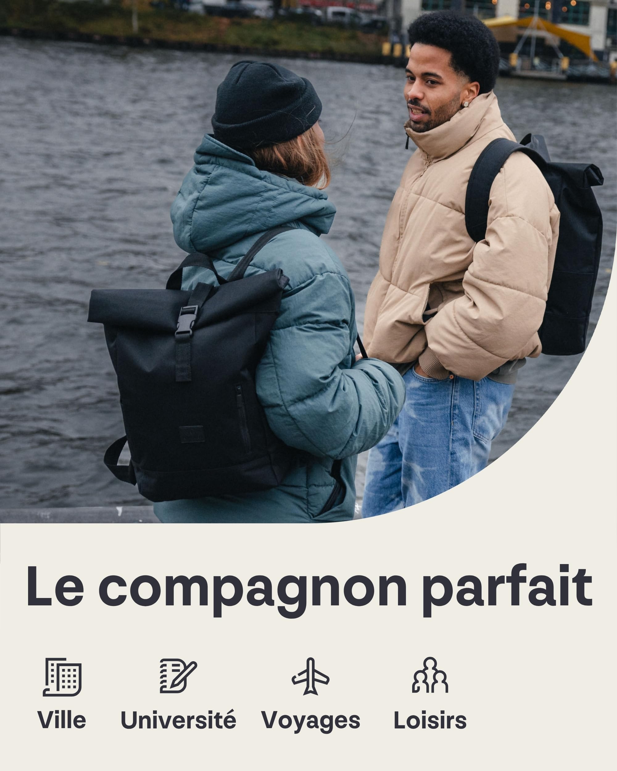 Johnny Urban Sac à dos Femme & Homme Vert - Robin Small - Mini Sac de Jour Décontracté pour Voyage, Travail et Bureau - Compartiment Ordinateur Portable 12" - Déperlant