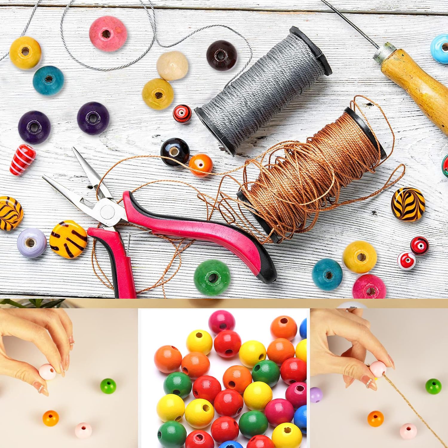 Hart van draad met houten kralen | DIY handleiding