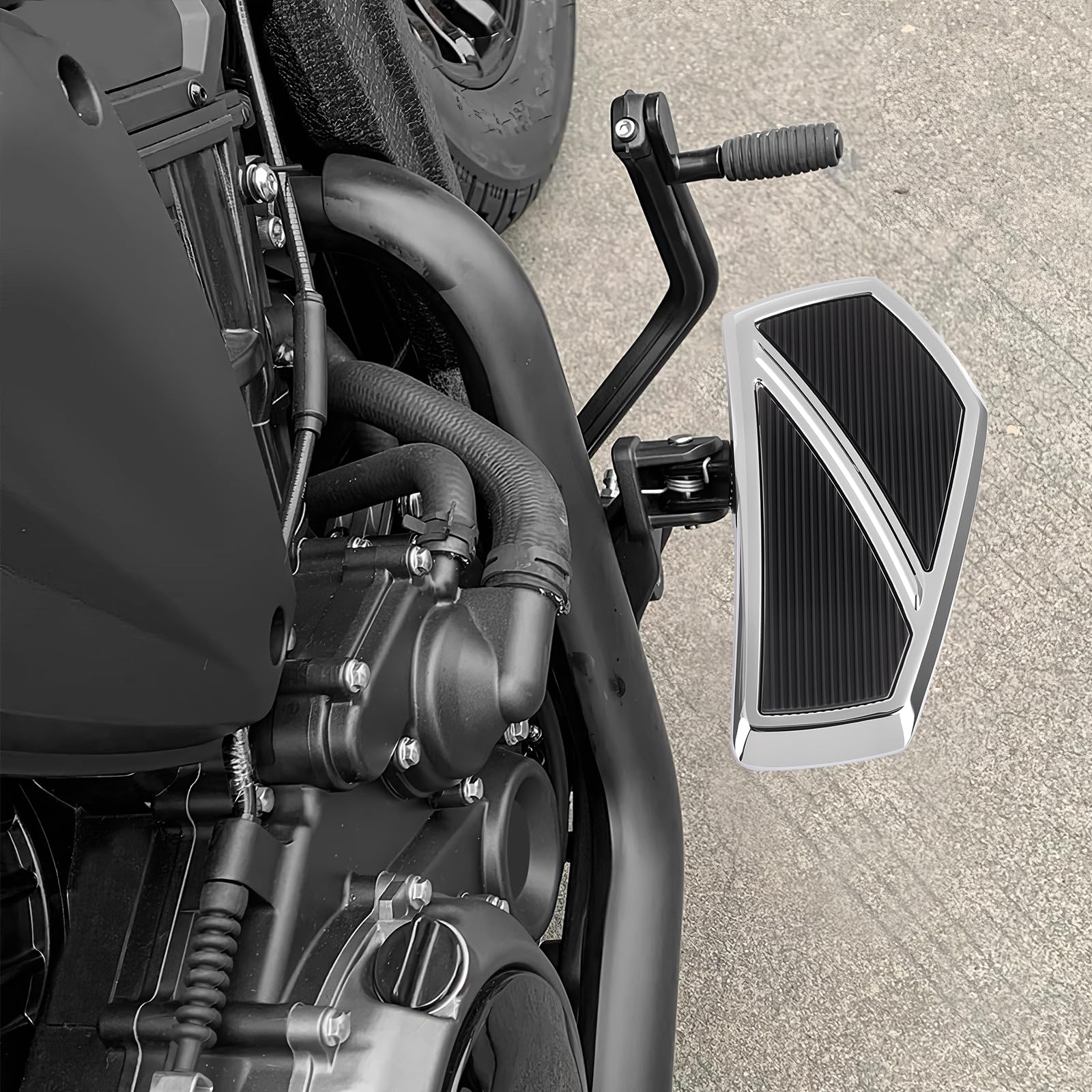 motorfiets zijstandaard Voor Kawasaki Voor VN650 Voor Vulcan S 650 Voor EN650 Voor VN 650 2015-2018 Kickstand Voet Side Stand Extension Vergroten Pad Motorfiets kickstand pad (Kleur : Rood