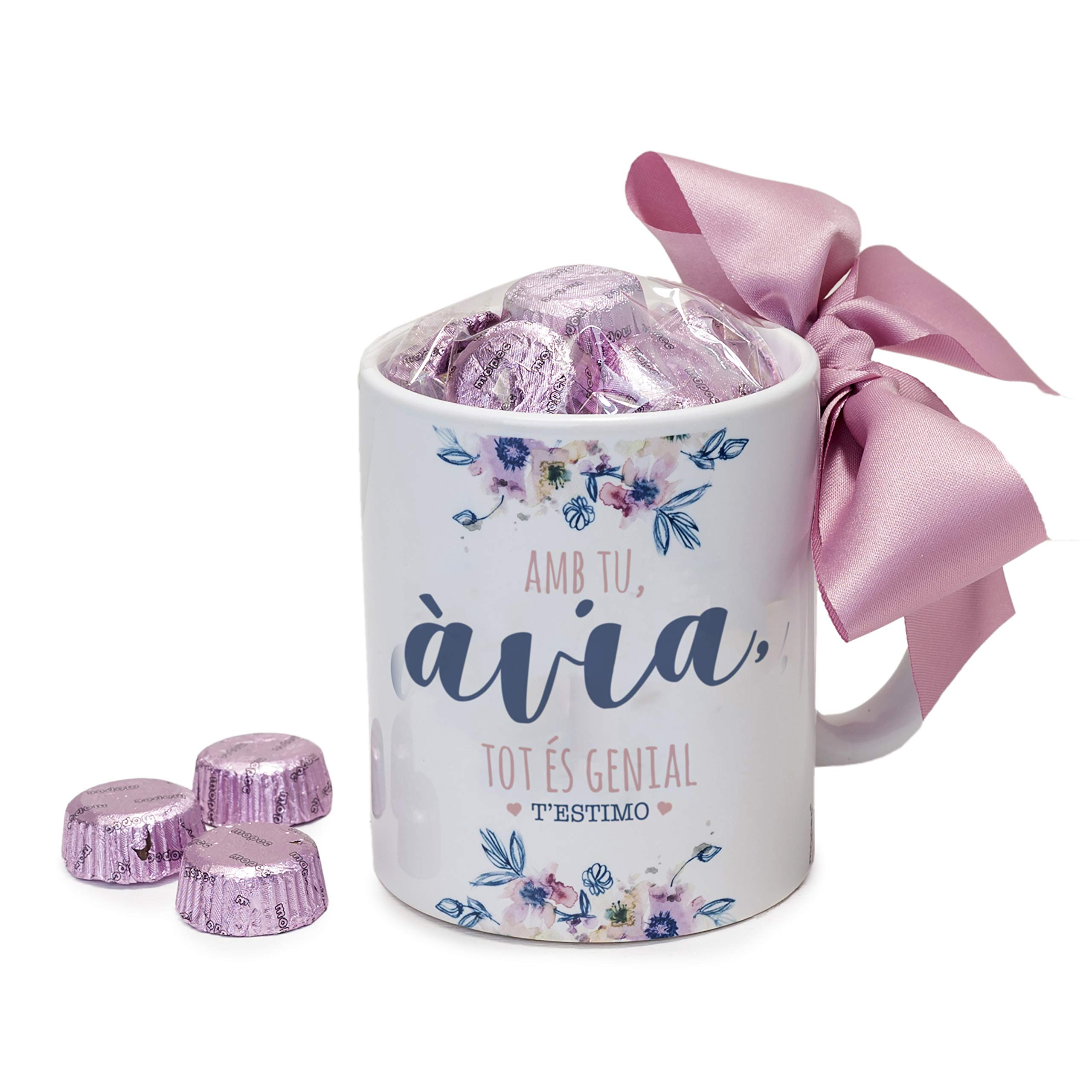 Mopec GB500.2.2 Amb tu Avia Ceramic Mug with 6 Bonbons, Porcelain