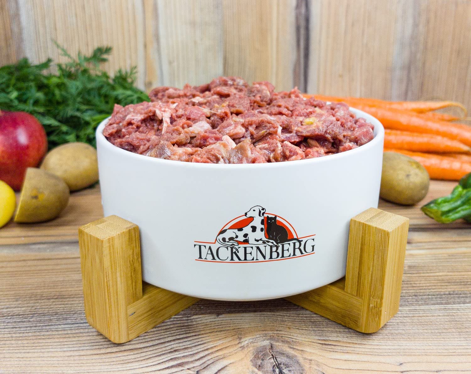 TACKENBERG Barf Straußenfleisch für Hunde - 14 x 500 g - leckeres Frostfleisch als Hundefutter in Premiumqualität - geeignetes Gefrierfutter für deinen Vierbeiner - ohne Zusatzstoffe