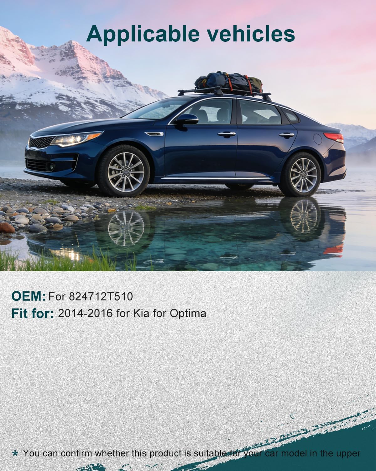 FINDAUTO 824712T510 Front Left Driver Side Power Window Regulator Without Motor Replacement for 2014 2015 2016 for Kia for Optima