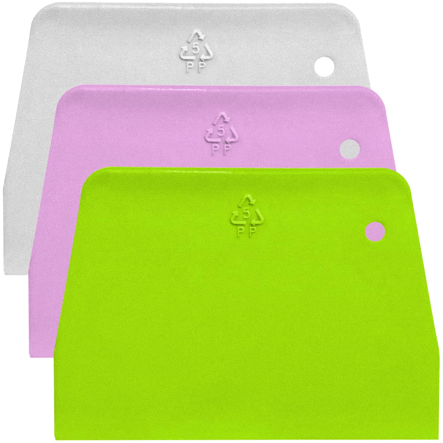 SURDOCA Spatola Pizza Tarocco per Impasti - 3 PCS 13,5 x 9 cm Tagliapasta, Spigolo Vivo & Angoli Taglierino per Pane, Anti Scivolo Raschietto Taglia Impasto Pizza Pasta Fresca