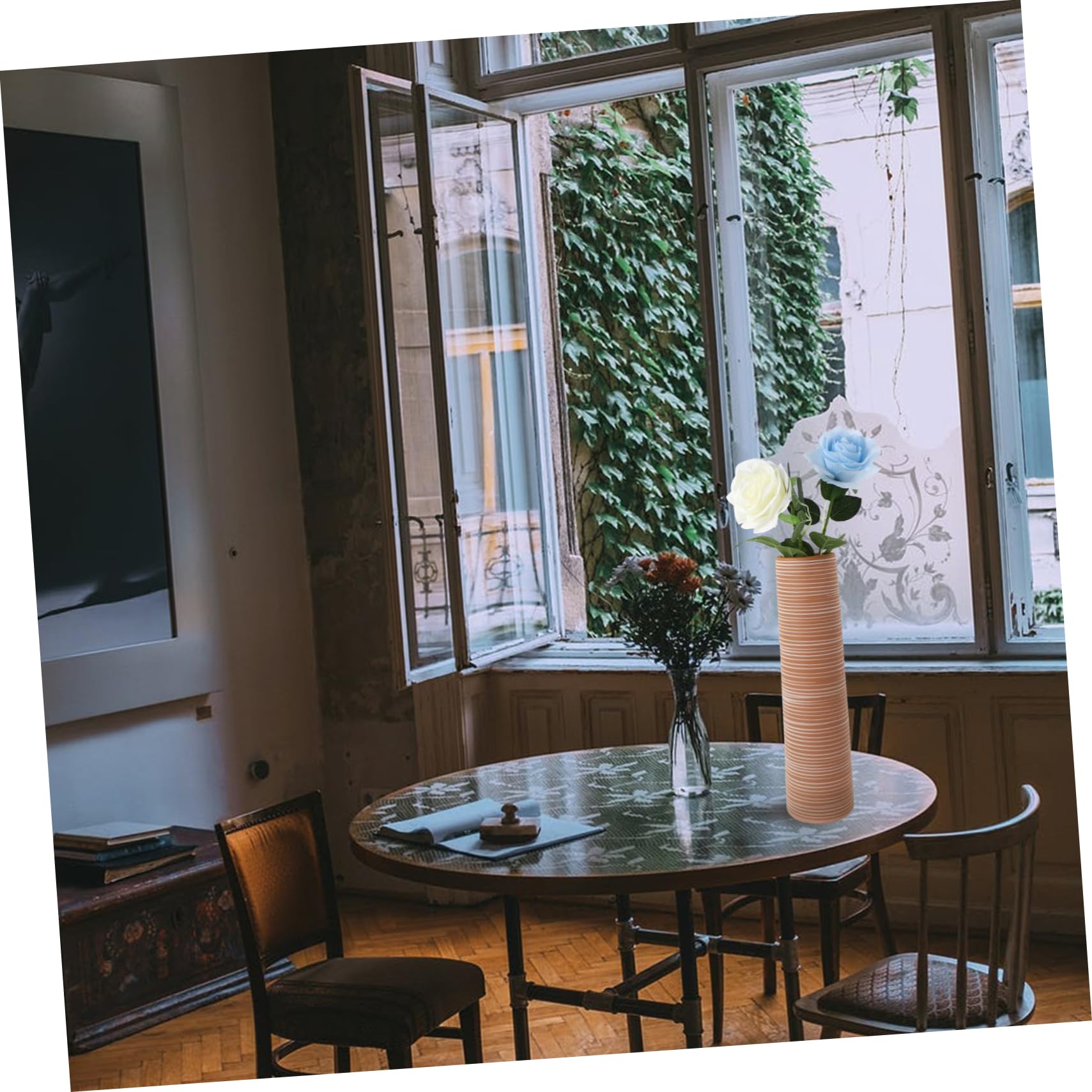 Cabilock Vaso in Ceramica per Fiori, Vaso Idroponico Decorativo, Stile Moderno Creativo, per Composizioni Floreali, Decorazione Casa e Balcone