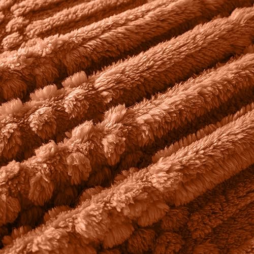 Miniatura 5 de Manta óxido de 50 x 70 pulgadas, forro polar suave y esponjoso, bonita y estética, perfecta para sofá, silla, cama, sala de estar y dormitorio, uso