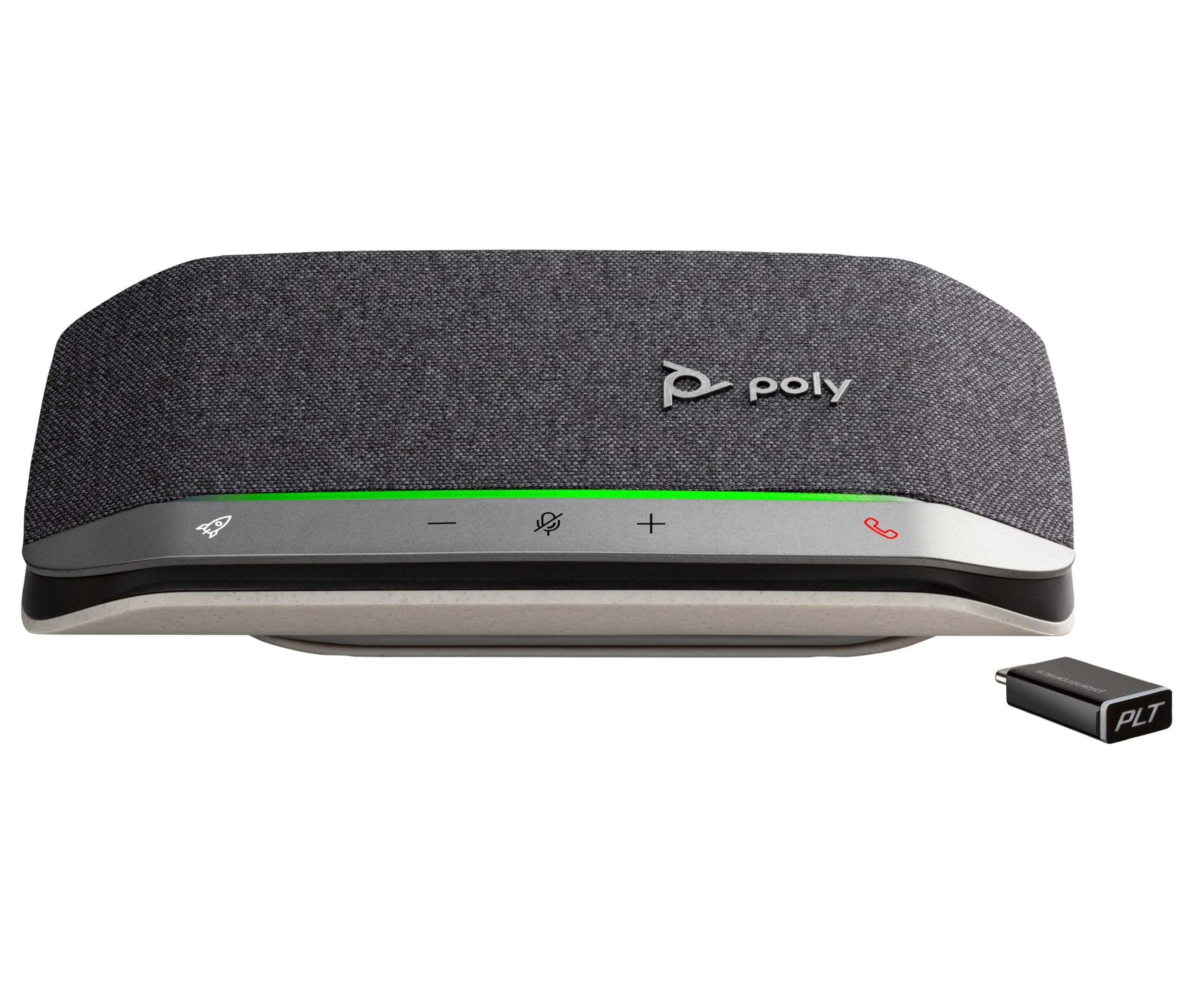 Poly Sync 20+, Vivavoce per Conferenze Senza Filo, Connessione Bluetooth 5.1, USB-A e USB-C, Audio Riduzione Rumore ed Eco, Autonomia 20 Ore, Adatto per Teams, Compatibile con Windows e macOS, Nero