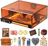 Laser Engraving Machine with Protective Shield, Enclosure Laser Engraver, 0.01mm High Precision Laser Engraving and Cutting for Beginners