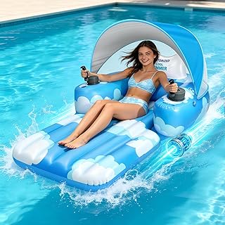 GIGIGO Motorized Pool Float for Adults, Rechargeable Electric Lounger