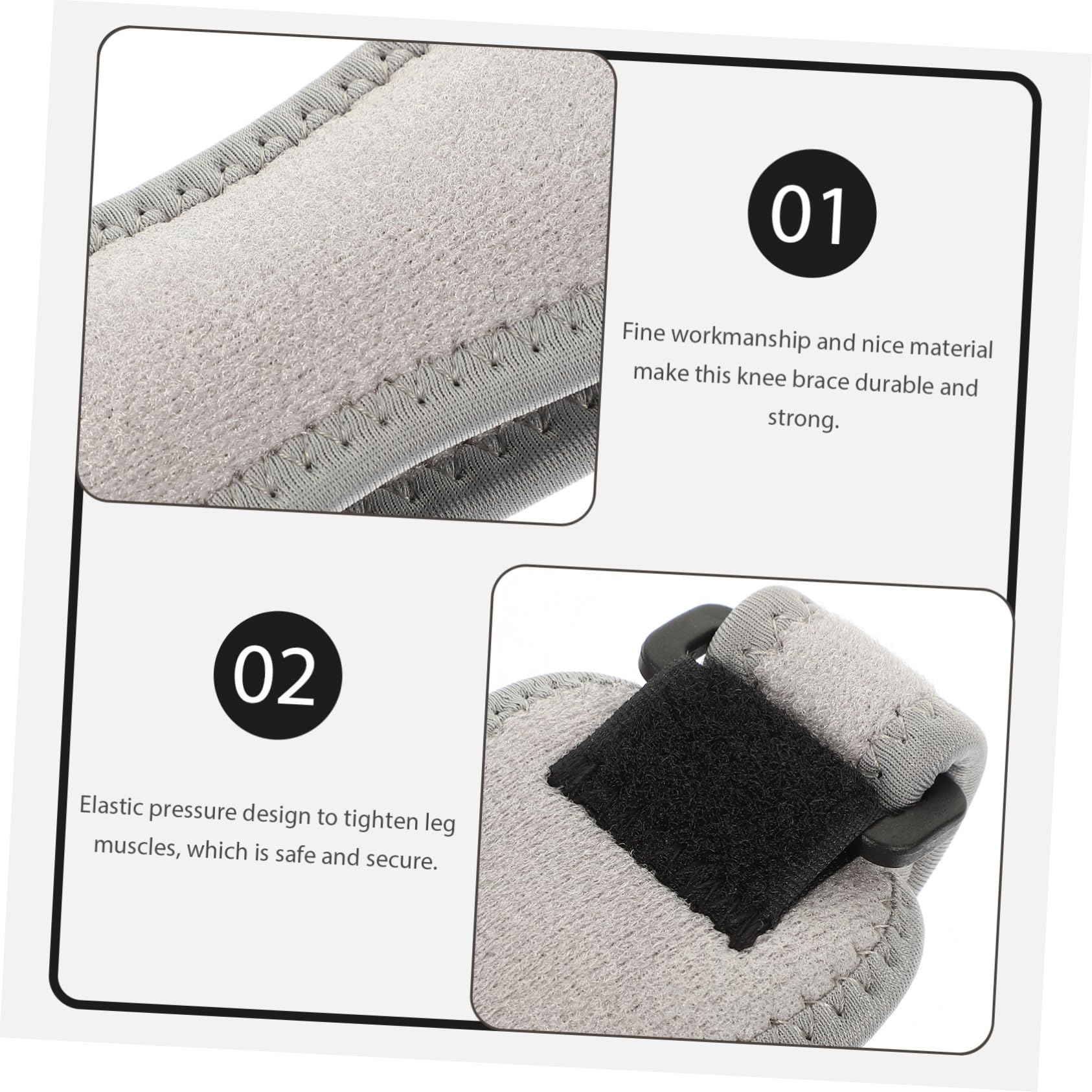 HOMOCONO 2pcs Adjustable Knee Brace Compression Support Strap for Patella Stabilization Breathable for Sports Running and Fitness Comfortable Elastic Design for Optimal Muscle Support