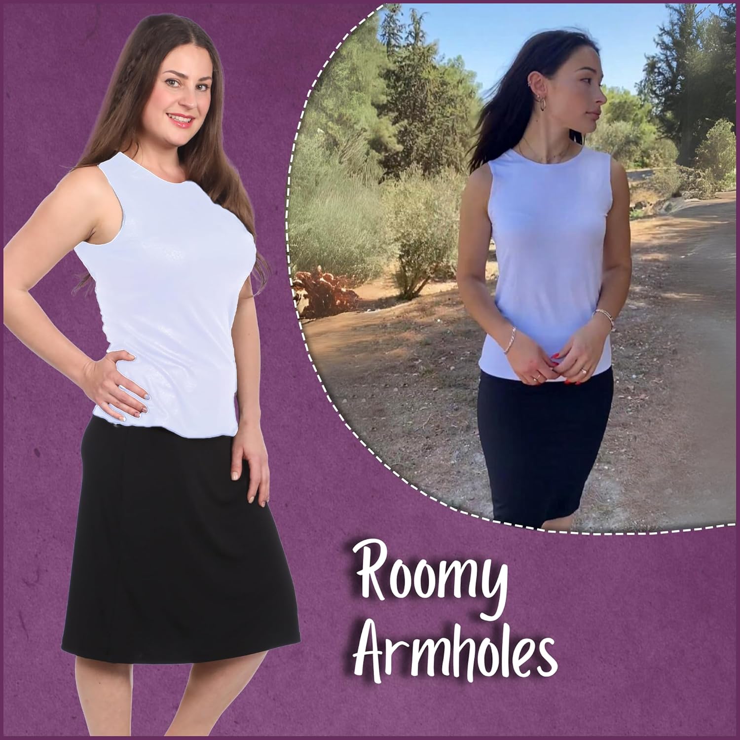 Kosher Casual Modest High Neck Tank Top – Sleeveless Tank Tops for Women's Comfort – High Neck Top for Layer & Solo Wear - Image 2